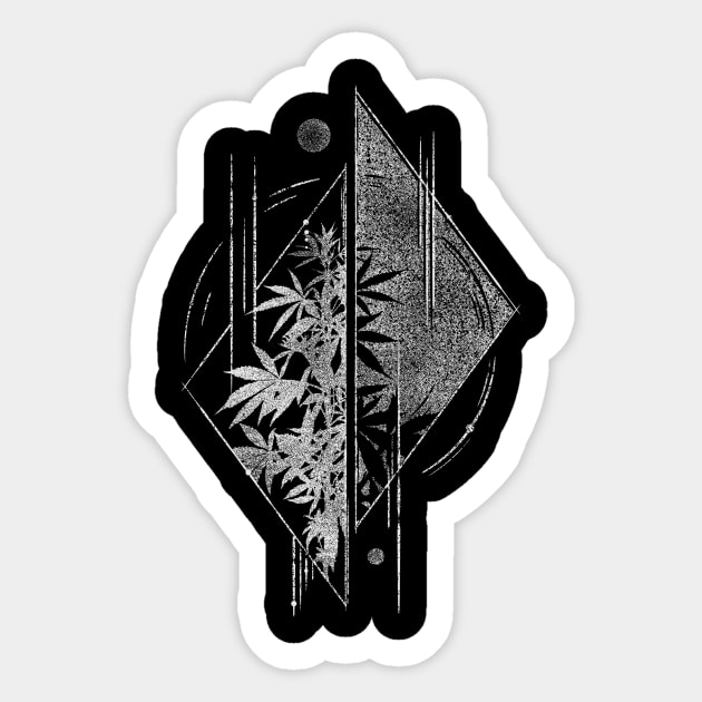 Weed Geometry Sticker by Bongonation